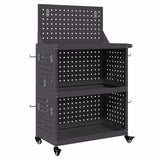 Tool Trolley Black 65 x 35 x 111 cm Cold-rolled Steel 874553