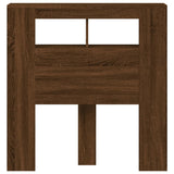 LED Headboard Brown Oak 100x18.5x103.5 cm Engineered Wood 837336