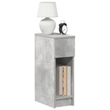Bedside Cabinet with Drawer Concrete Grey 20x36x60 cm 858701
