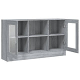Vitrine Cabinet Grey Sonoma 120x30.5x70 cm Engineered Wood 815628