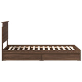 Storage Bed with Drawer Brown Oak 90 x 200 cm Engineered Wood 3409600