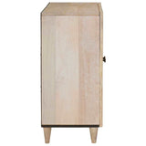Sideboard with Shelf White 60 x 33 x 75 cm Solid mango wood 4018118