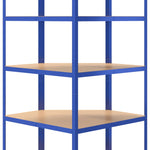 ZNTS 5-Layer Corner Shelf Blue Steel&Engineered Wood 152870