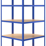 ZNTS 5-Layer Corner Shelf Blue Steel&Engineered Wood 152870