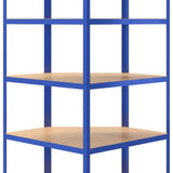5-Layer Corner Shelf Blue Steel&Engineered Wood 152870