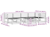 Outdoor Sofa Set 7 pcs Natural Solid Acacia Wood 3366657