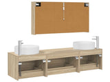 Bathroom Furniture Set 4 pcs Sonoma Oak 3407065