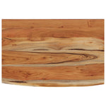 ZNTS Wall Shelf 70x40x2.5 cm Rectangular Solid Wood Acacia Live Edge 370249