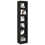 Book Cabinet Black Oak 40 x 30 x 198 cm Engineered Wood 862719