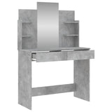 Dressing Table with Mirror Concrete Grey 96x39x142 cm 837577