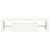 ZNTS TV Cabinet with LED Lights White 140x36.5x40 cm 804364