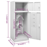 Saddle Cabinet Light grey Steel 53 cm x 53 cm x 140 cm 339600
