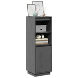 Highboard Grey 37x34x110 cm Solid Wood Pine 813517