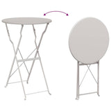 Bistro Table Folding Beige 50 x 71 cm Powder-coated Steel 42002965