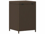 Outdoor Garbage Bin Brown 40 x 40 x 80 cm Poly Rattan 42026889