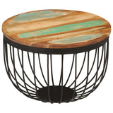 Coffee Table 50x35 cm Solid Wood Reclaimed and Steel 352025
