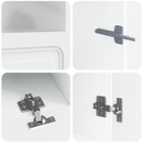 5 Piece LED TV Cabinet High Gloss White Engineered Wood 3417005