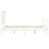 Bed Frame without Mattress White 120x200 cm Solid Wood 3195217