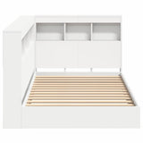 Bookcase Bed with Headboard White 90 x 200 cm Engineered wood 3335709