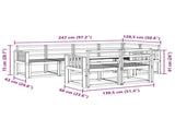 Outdoor Sofa Set 7 pcs White Solid Acacia Wood 3387763