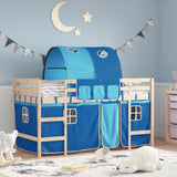 Kids' Loft Bed with Tunnel without Mattress Blue 80x200cm 3206983