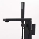 145096 Freestanding Bathtub Faucet Black Stainless Steel 90 cm
