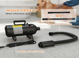 2200W Dog Hair Dryer with Adjustable Temperature & Velocity, 3 Different Nozzles, Black T3398P349616