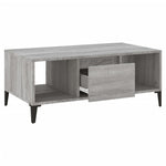 ZNTS Coffee Table Grey Sonoma 90x50x36.5 cm Engineered Wood 821074
