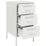 ZNTS Bedside Cabinets 2 pcs White 36x39x68 cm Steel 843089