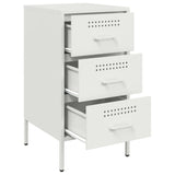 ZNTS Bedside Cabinets 2 pcs White 36x39x68 cm Steel 843089