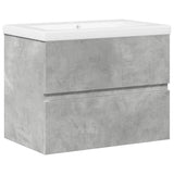 2 Piece Bathroom Furniture Set Concrete Grey Engineered Wood 3324908