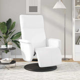 Massage Recliner Chair White Faux Leather 42018596