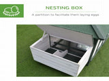 Chicken Coop, Small Animal Pet cage w/ Nesting Box, Wooden Outdoor Run, Green T3398P548004