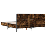 Bed Frame without Mattress Smoked Oak 140x190 cm 3280034