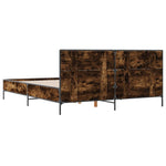 Bed Frame without Mattress Smoked Oak 140x190 cm 3280034