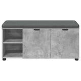 Hall Bench with Cushion Concrete Grey 100 x 38 x 46 cm 891515
