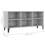 TV Cabinet with Metal Legs Concrete Grey 103.5x30x50 cm 805954