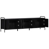 TV Cabinet 167.5 x 33 x 50 cm Black Oak Engineered Wood 8013746