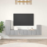 4 Piece TV Cabinet Set Grey Sonoma Engineered Wood 3114628