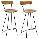 Bar Stools 2 pcs Solid Teak Wood 285205