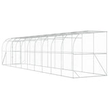 Against Wall Chicken Coop Silver 1000 x 200 x 215 cm 3434734