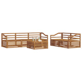 Outdoor Sofa Set 6 pcs Natural Solid Acacia Wood 3373034