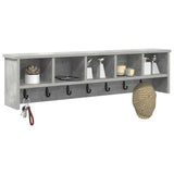 Wall-Mounted Coat Rack Concrete Grey 100 x 16 x 26 cm 874326