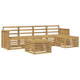 Outdoor Sofa Set 6 pcs White 59 x 59 x 37 cm Solid Acacia Wood 3391709