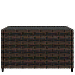 ZNTS Square Garden Coffee Table Brown 50x50x30 cm Poly Rattan 319858