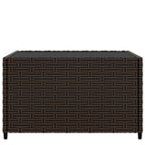 ZNTS Square Garden Coffee Table Brown 50x50x30 cm Poly Rattan 319858