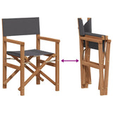 Director Chair Grey Solid Teak Wood 42008018
