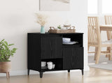 Sideboard Black Oak 60 x 35 x 70 cm Engineered Wood 881262