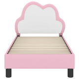Toddler Bed Frame with Headboard Pink 70 x 140 cm PU 42011169