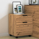 ZNTS Mobile File Cabinet with Wheels Artisan Oak 45x38x54 cm Engineered Wood 856950